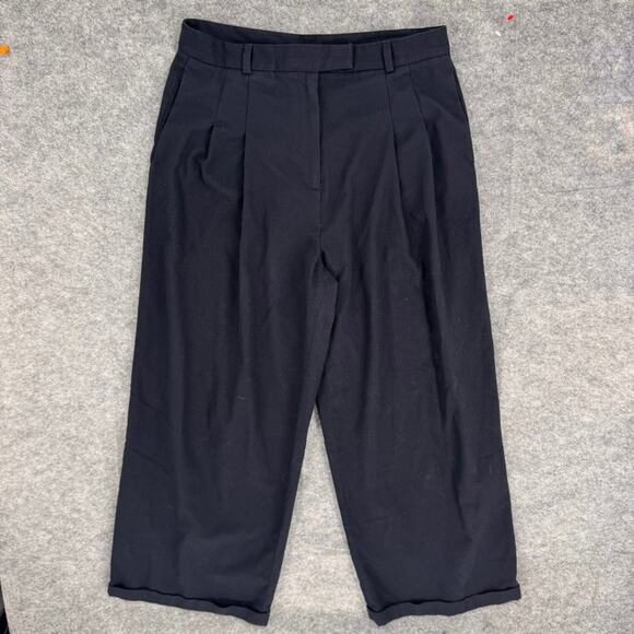 Free People Lyla Wide Leg Trousers Black size 12 - Picture 1 of 5